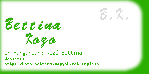 bettina kozo business card